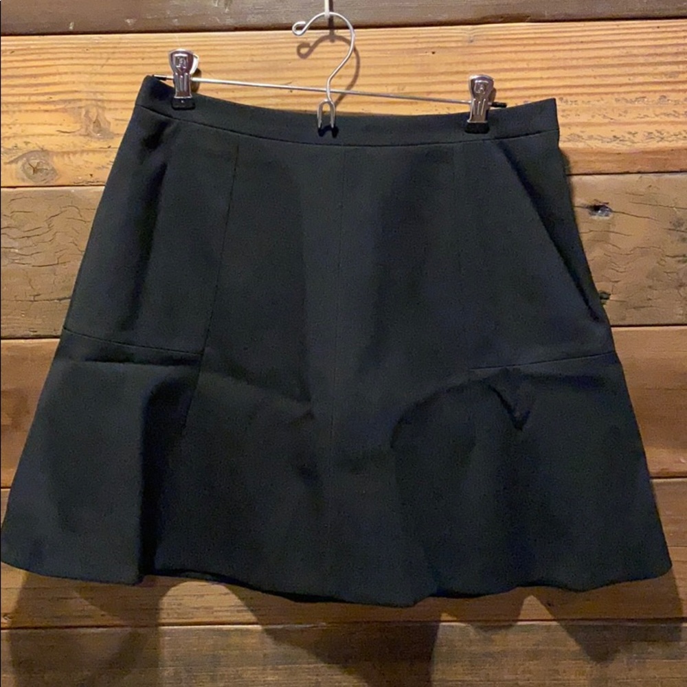 J. Crew Classic Wool Lined Black Skirt